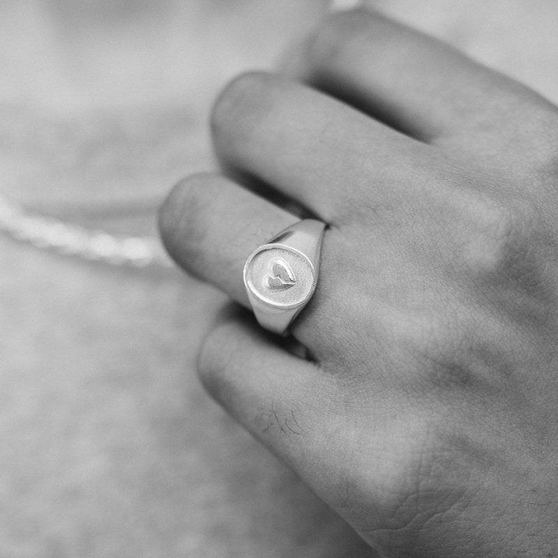 Broken Heart Signet Ring