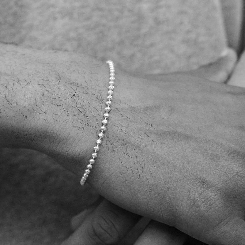 Diamond Cut Ball Bracelet 2.5mm