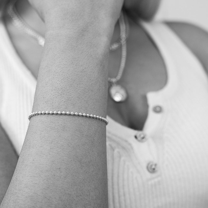 Diamond Cut Ball Bracelet 2.5mm