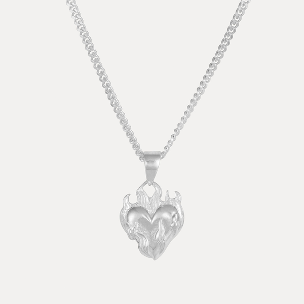 Flaming Heart Necklace